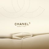 Chanel Jumbo Classic Double Flap White Caviar Light Gold Hardware