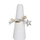 Pre-owned Chanel Etoile Filante Ring 18k White and Yellow Gold with Diamonds